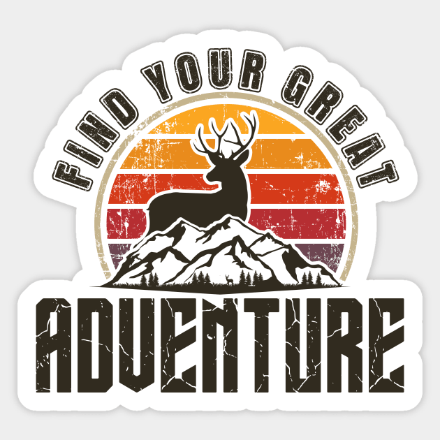 Find your great adventure, Camping vintage, Camping partners for life, Outdoor activity Sticker by HomeCoquette